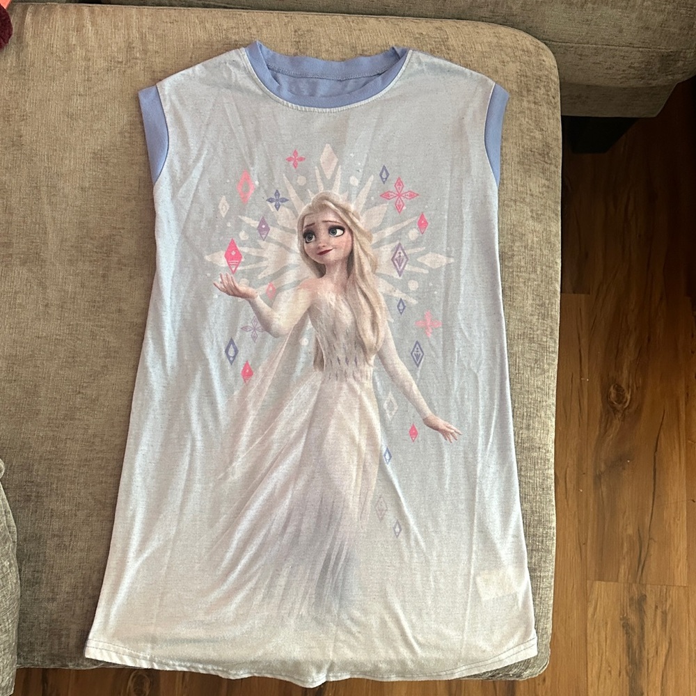 Disney Frozen Nightgown - Light Blue and Pink